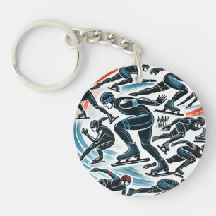 sleutelhanger voor shorttrackschaatsen