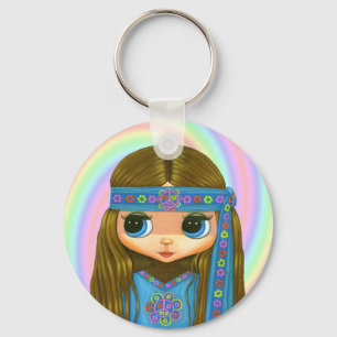 Sleutelhanger voor ventilatorkracht Hippie