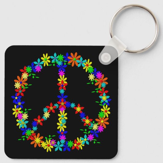 Sleutelhanger vredessymbool ventilator (Achterkant)