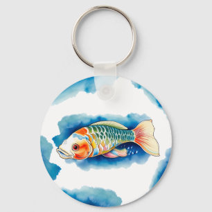 Sleutelhanger - Waterverf Serie: Koi Fish