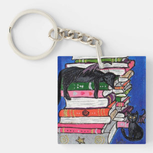 Sleutelhanger "Witch & her Bat-Cats"
