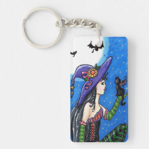 Sleutelhanger "Witch & her Bat-Cats"