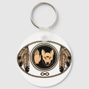 Sleutelhanger Wolf Native Art Metis Gifts