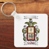 Sleutelhanger Yang achternaam en schild (Voorkant)