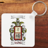 Sleutelhanger Yang achternaam en schild (Achterkant)
