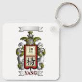 Sleutelhanger Yang achternaam en schild (Achterkant)