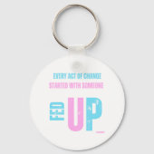 Sleutelhanger zat en opgestookt - Trans Pride Edit (Achterkant)