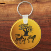 Sleutelhanger zebra en Baobab (Voorkant)