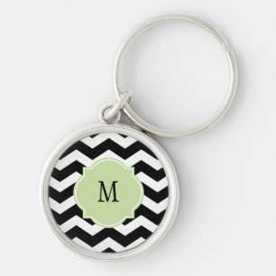 Sleutelhanger zwart-wit Chevron Pattern