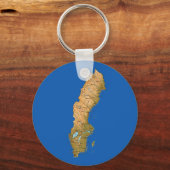 Sleutelhanger Zweedse kaart (Voorkant)