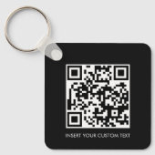 Sleutelhangers Aangepaste QR-code Modern Zwart Des (Voorkant)