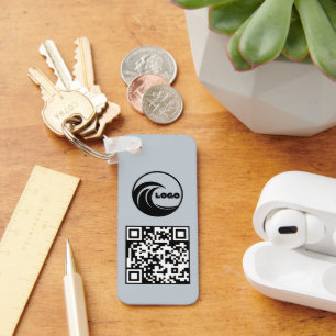 Sleutelhangers Eenvoudig Logo QR Code Zakelijk Bla