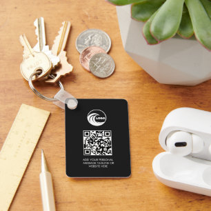 Sleutelhangers Eenvoudig Zwart QR Code Zakelijk Lo