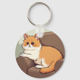 Sleutelhangers & lanyards (Schattigee kat met brui