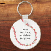 Sleutelhangers met de thema jouw tekst Baseball (Voorkant)