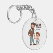 Sleutelhangers met toewijding aan papa. (Voorkant Links)