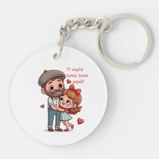 Sleutelhangers met toewijding voor papa. (Achterkant)