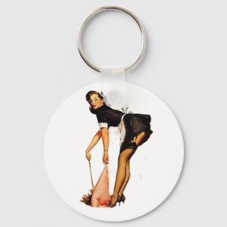 Sleutelhangers met vintage pin-up meisje