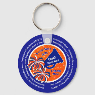 Sleutelhangers van oranje en blauwe goedkope Cheer