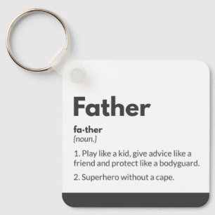 Sleutelhangers voor Vaderdag Definitie Vader Super