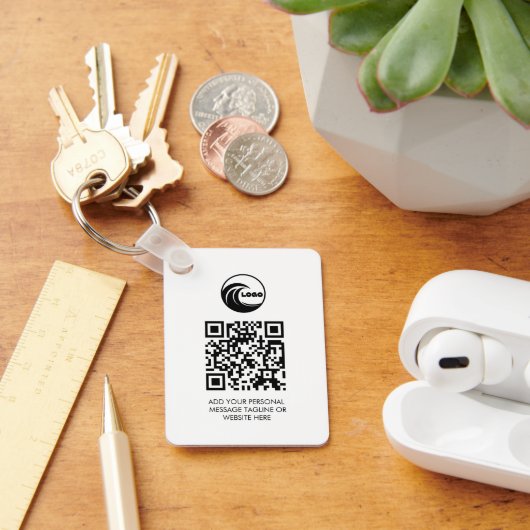 Sleutelhangers Zakelijk Logo QR Code (Bureau)