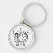 Sleutelketting 'Clueless Bull Art' Sleutelhanger (Voorkant)