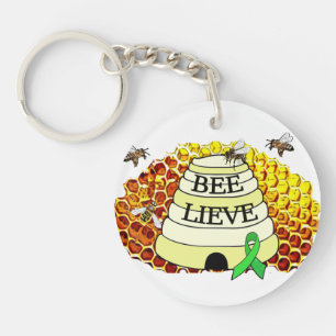 Sleutelketting voor bewustzijn van Lyme ziekte 'Be Sleutelhanger