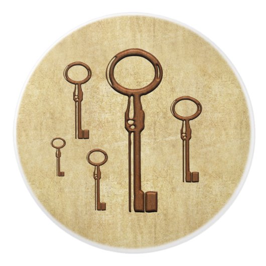 Sleutelknop voor koperskelet keramische knop (Voorkant)