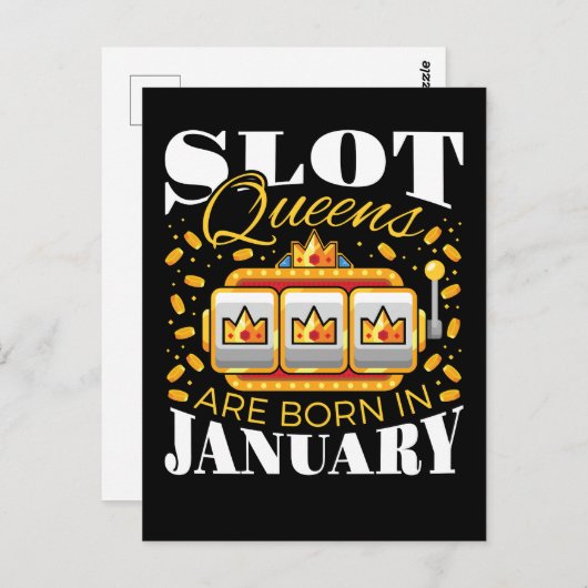 Sleutelkoninginnen worden in januari geboren briefkaart (Voorkant / Achterkant)