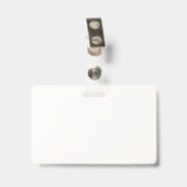 Sleutelkoord met naamkaart voor pianoleraar met cl badge (Achterkant met clip)