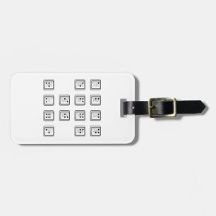 Sleutelnummers van de braille-computer bagagelabel