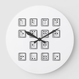 Sleutelnummers van de braille-computer grote klok