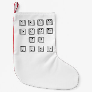 Sleutelnummers van de braille-computer kleine kerstsok