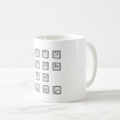 Sleutelnummers van de braille-computer koffiemok (Voorkant rechts)