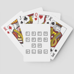 Sleutelnummers van de braille-computer pokerkaarten
