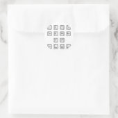 Sleutelnummers van de braille-computer ronde sticker (Tas)