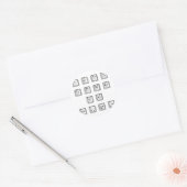 Sleutelnummers van de braille-computer ronde sticker (Envelop)