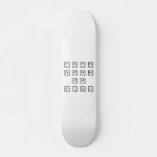 Sleutelnummers van de braille-computer skateboard