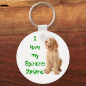 Sleutelring - "Ik hou van mijn Spinone Italiano". Sleutelhanger (Voorkant)