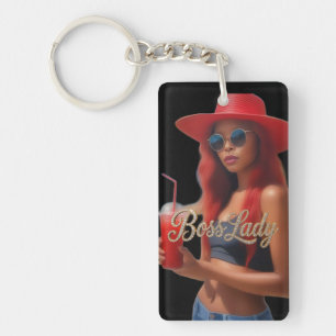 Sleutelring van acryl Boss Lady Sleutelhanger