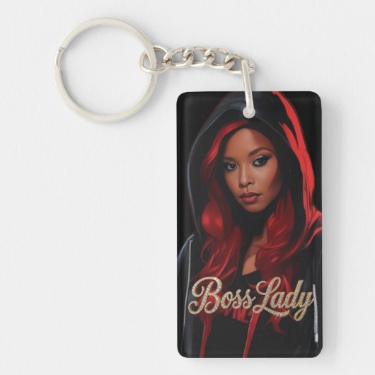 Sleutelring van Boss Lady Acryl Sleutelhanger (Voorkant)
