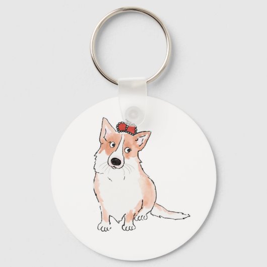 Sleutelring voor de knop Royal corgi Sleutelhanger (Voorkant)