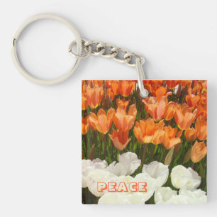 SLEUTELRINGEN Tulpen Bloemen Lente Bloemig Sleutelhanger