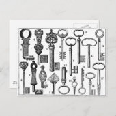 sleutels briefkaart (Voorkant / Achterkant)