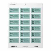 sleutels labels - Mint Blue (Full Sheet)
