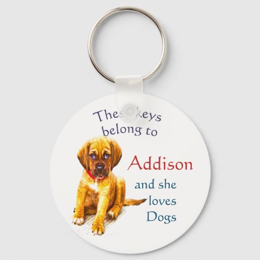 Sleutels tot de Douane van de Naam van de Douane z Sleutelhanger (Voorkant)