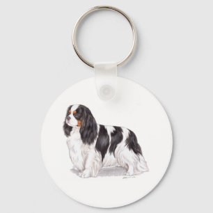 Sleutelwoord : Tricolor Cavalier King charles span Sleutelhanger