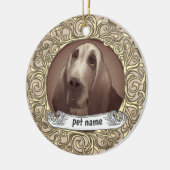 Sleuthound hond Lieve herinnering ornament (Links)