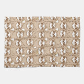 Sleuven en koffie-patroon theedoek (Horizontaal)