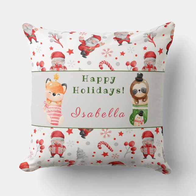 Sleuven en vos Pas tekst en naam aan 20"X20" Kussen (Voorkant)